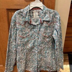 Western button up ladies shirt
